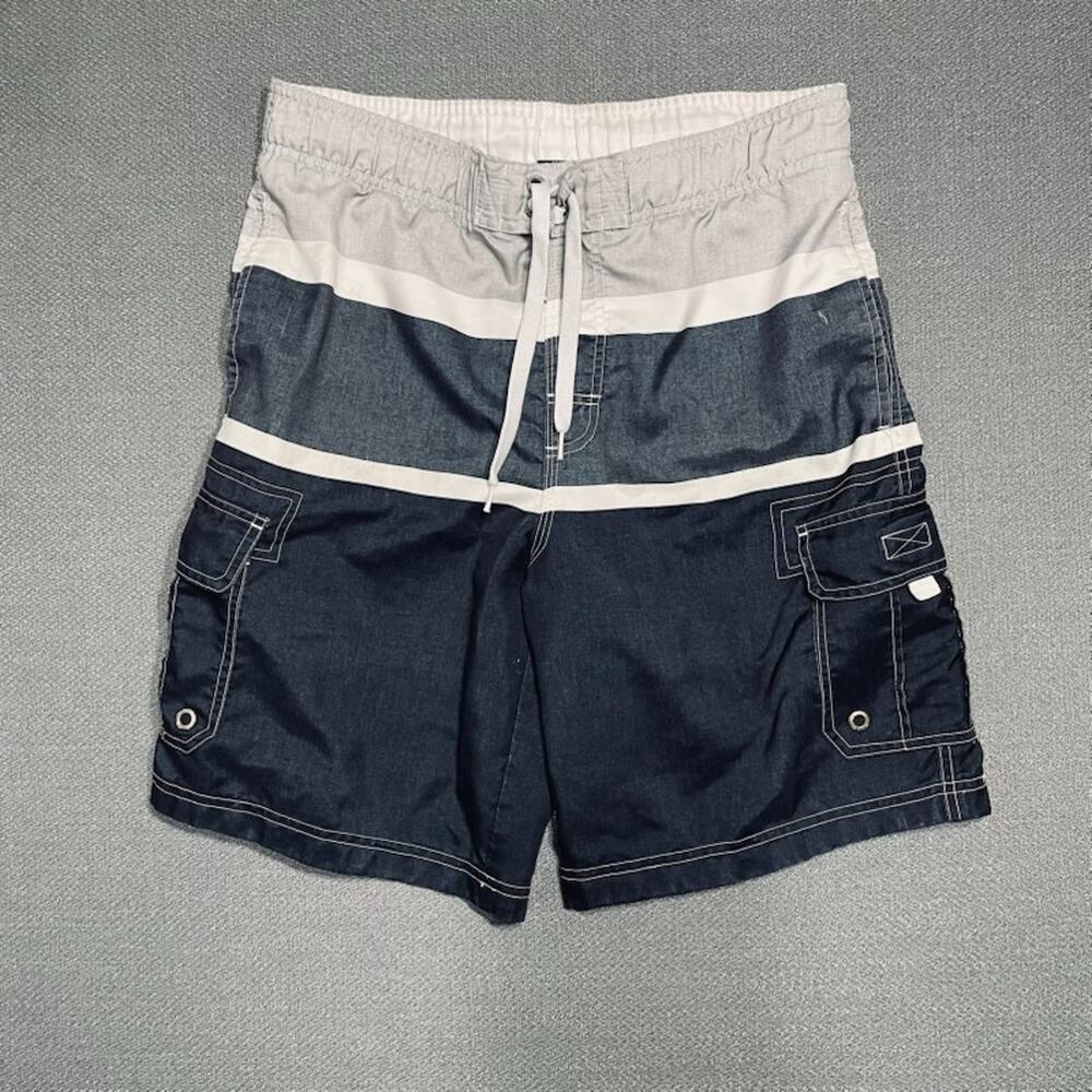 Ocean Pacific OP Black Cargo Board Shorts Skater Y2K Vintage Men's Size Medium